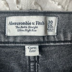 Abercrombie high waisted straight jeans